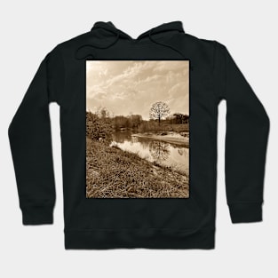 A River in Texas in Sepia Hoodie